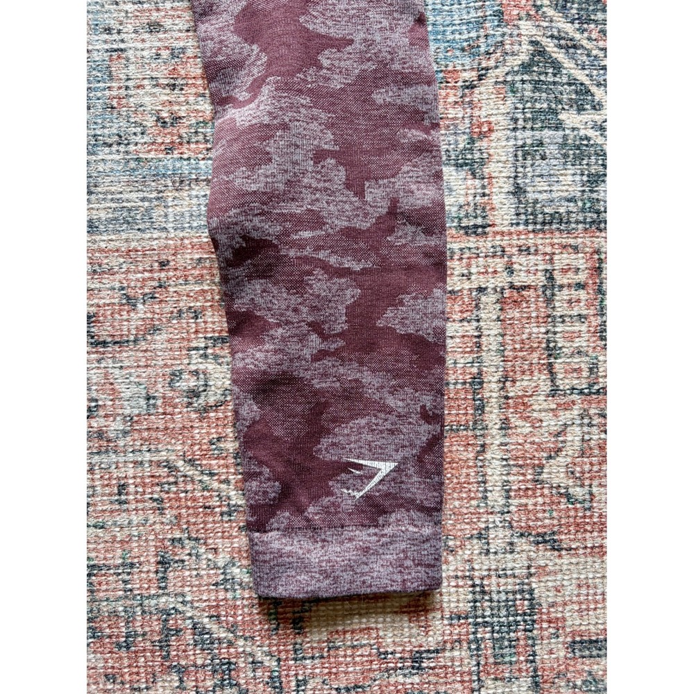 Gymshark XS Adapt Pink Camo Seamless Athletic Leggings High Waisted Scrunch Bum - Picture 3 of 10